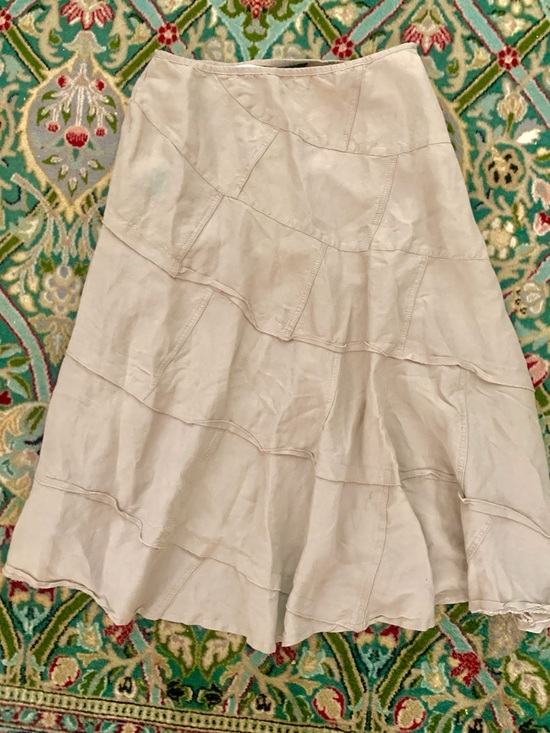 Sandro Dresses & Skirts - SANDRO LINEN KHAKI MIDI SKIRT
SIZE 8
